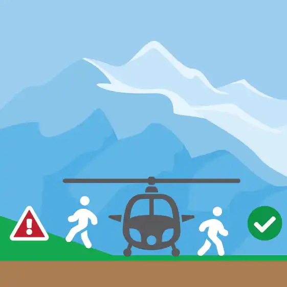 Säkerhet vid helikoptern